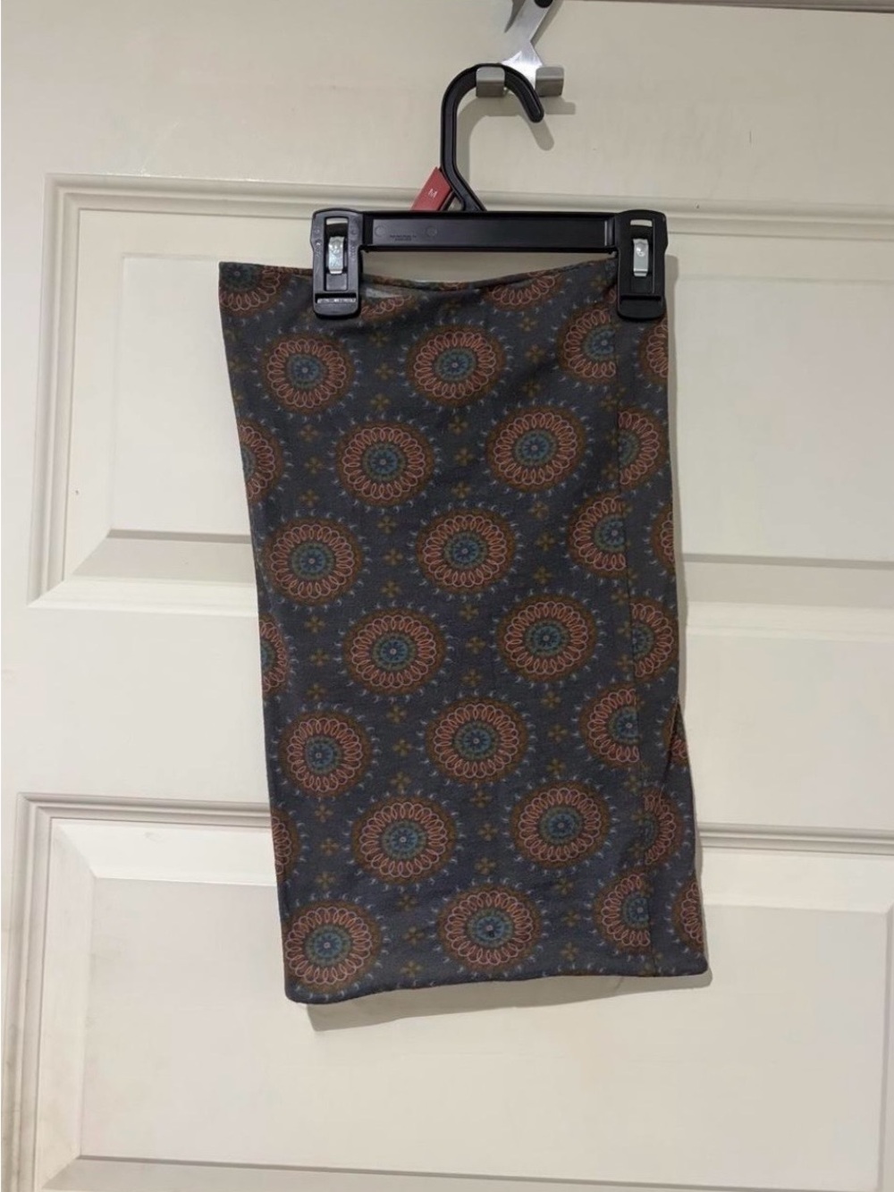 NATURAL LIFE Gray Brown & Blue Medallions tube top